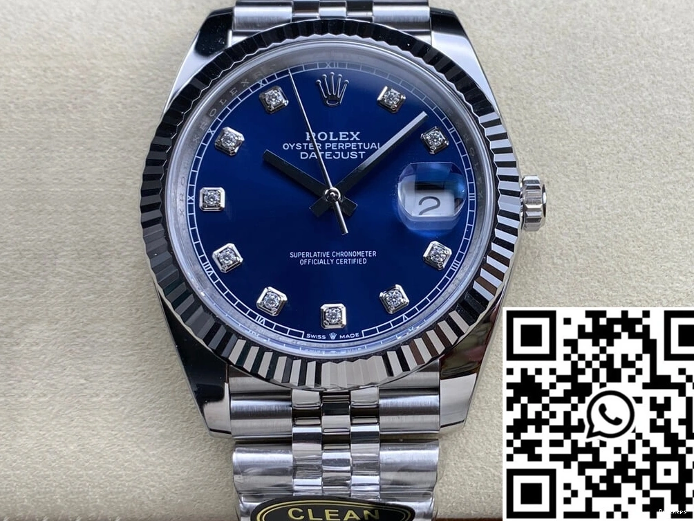 Blue Datejust Dial Clean M126334-0016 Factory Rolex 0308